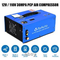 12V/110V/220V 30MPA 4500PSI PCP Air Compressor High Pressure Airgun Rifle Pump