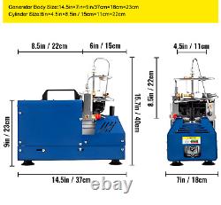 1800W High-Pressure PCP Air Compressor, 4500PSI for Scuba, Air Rifles, Paintball