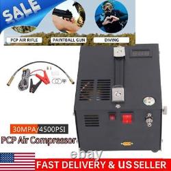 30MPA 12V/220V 4500PSI PCP Air Compressor Manual Stop for Rifle Airgun Paintball