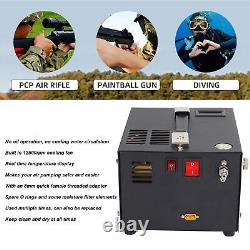 30MPA 12V/220V 4500PSI PCP Air Compressor Manual Stop for Rifle Airgun Paintball