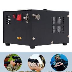 30MPA 12V/220V 4500PSI PCP Air Compressor Manual Stop for Rifle Airgun Paintball