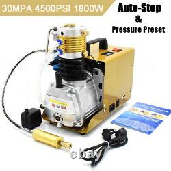 30MPA 4500PSI High Pressure Air Compressor PCP Airgun Rifle Pump Auto Stop 1800W