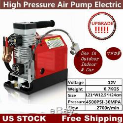 30MPa Air Compressor Pump 12V PCP Electric 4500PSI High Pressure Fits Rifle Car