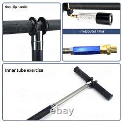 4 Stage 4500PSI PCP Air Tank Rifle Filling Stirrup Hand Pump High Pressure Gauge