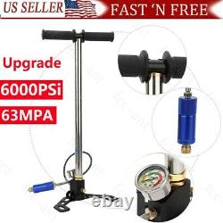 6000PSI 4 Stage PCP Airgun Rifle High Pressure Hand Pump Oxygen Air Tank Refill