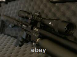 AEA Precision PCP rifle. 25 HP Varmint With Vortex Crossfire6-18X44 Scope