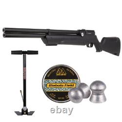 Air Venturi Avenger PCP Air Rifle. 25 Caliber Sidelever Kit with Pump Pellets