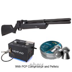 Air Venturi Avenger Regulated PCP Air Rifle 0.22 Cal w PCP Compressor & Pellets
