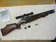 Bsa 22 Cal Bolt Action Pcp Air Rifle, Walnut Stock 2 10 Rnd Mags, And Scope