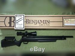 Benjamin Marauder. 25 Caliber PCP Air Rifle with Scope, Pump, Air Tank, & MORE