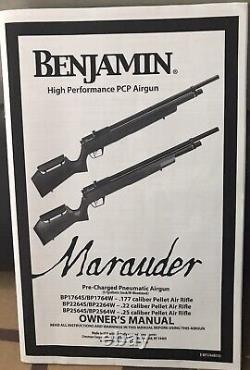 Benjamin Marauder BP2564S PCP Air Rifle Includes Magazine Pellets Hand Pump