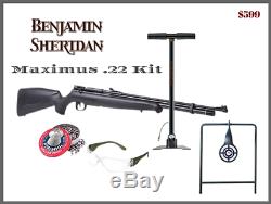 Benjamin Maximus 22 Cal PCP Air Rifle, Kit Includes Pump, Ammo Reg $400 plus