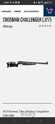Crosman Challenger 2009S Competition PCP Three Position Air Rifle
