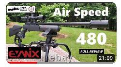 Evanix AIR SPEED 480 PCP Air Rifle (Semi-Auto). 22 cal Air Gun for Pellets/Slugs