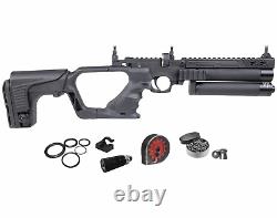 HATSAN Jet 2 Black. 25 cal PCP Air Pistol Converts to Air Rifle with Pellets