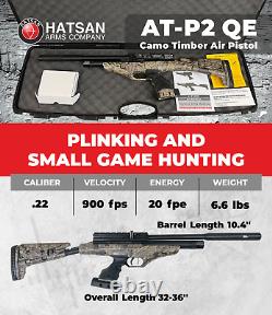 Hatsan AT-P2 QE Tact PCP Side Lever Air Pistol. 22 Cal Timber with Included Bundle