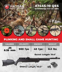 Hatsan AT44S-10 QE QuietEnergy with Open Sights Precharged pneumatic Air Rifle