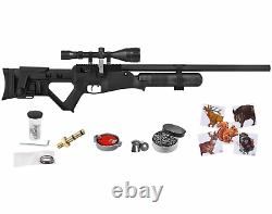 Hatsan Blitz Full Auto PCP. 25 Cal Air Rifle with Scope & Targets & Pellets Bundle