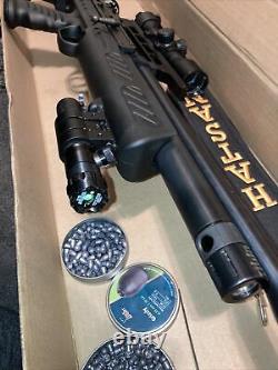 Hatsan Bull boss. 25 Cal PCP Rifle Scope And Laser Plus More Included
