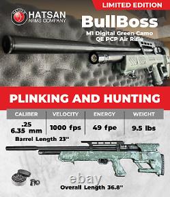 Hatsan BullBoss Limited Edition. 25 Cal PCP DG Air Rifle withTargets&Pellets&Scope