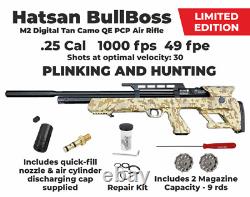 Hatsan BullBoss Limited Edition. 25Cal PCP Side Lever Digital Tan Camo Air Rifle