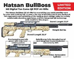 Hatsan BullBoss Limited Edition. 25Cal PCP Side Lever Digital Tan Camo Air Rifle