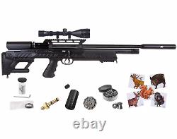 Hatsan BullBoss QE. 177 Cal PCP Air Rifle with Scope & Targets and Pellets Bundle