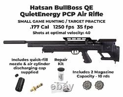 Hatsan BullBoss QE. 177 Cal PCP Air Rifle with Targets and Pellets Bundle