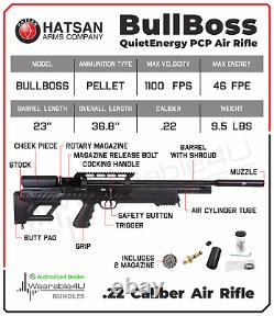 Hatsan BullBoss QE QuietEnergy. 22 Cal PCP Precharged pneumatic Air Rifle