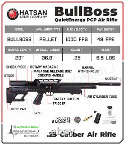 Hatsan BullBoss QE QuietEnergy. 25 Cal PCP Precharged pneumatic Air Rifle