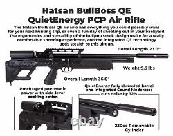 Hatsan BullBoss QuietEnergy PCP Air Rifle with Paper Targets and Pellets Bundle
