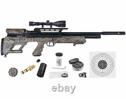 Hatsan BullBoss Timber QE. 22 Cal PCP Air Rifle with Scope and Targets and Pellets