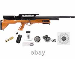 Hatsan BullBoss Wood QE. 22 Cal PCP Side Lever Air Rifle with Targets and Pellets