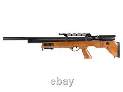 Hatsan BullBoss Wood QE. 22 Cal PCP Side Lever Air Rifle with Targets and Pellets