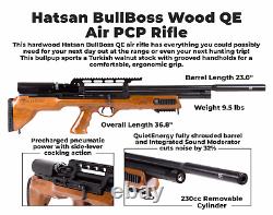 Hatsan BullBoss Wood QE. 22 Caliber PCP Side Lever Air Rifle