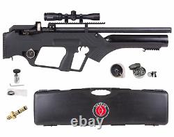 Hatsan BullMaster. 22 Cal PCP Air Rifle withScope and Pellets & Hard Case Bundle