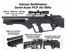 Hatsan BullMaster. 25 Cal PCP Air Rifle with Scope and Targets & Pellets Bundle