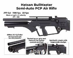 Hatsan BullMaster PCP Semi-Auto. 177 Bullpup Air Rifle 1100 FPS HGBULLMAST177
