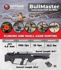 Hatsan BullMaster Semi-Auto. 177 Cal PCP Air Rifle withPack of 500x Pellets Bundle