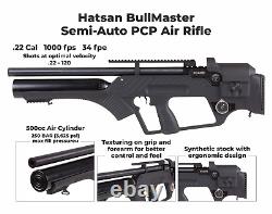 Hatsan BullMaster Semi-Auto. 22 Cal PCP Air Rifle and Pack of 250 Pellets Bundle