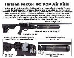 Hatsan Factor RC PCP. 22 Cal Air Rifle with Scope and Pellets and Hard Case Bundle