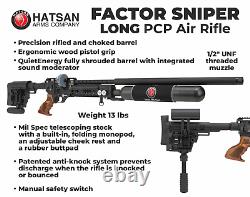 Hatsan Factor Sniper Long. 22Caliber PCP Side-Lever Air Rifle HGFactorSniper-L22