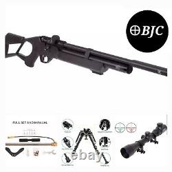 Hatsan Flash. 22 QE PCP Air Rifle Starter Kit Pump Scope Bi-Pod Pellets Adapter