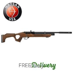 Hatsan Flash QE. 22 Pcp 1120 FPS Air Rifle, Walnut Stock withErgo Grip/2 Magazines