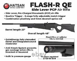 Hatsan Flash-R QE PCP Regulated. 177 Cal Air Rifle with Targets and Pellets