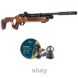 Hatsan Flash Wood QE 0.25 Cal PCP Air Rifle 900 FPS With Round Nose Pellets