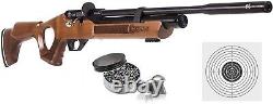 Hatsan Flash Wood QE. 25 Cal PCP Air Rifle with 150x Pellets and Targets Bundle