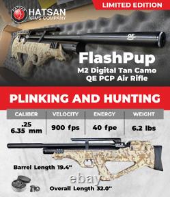 Hatsan FlashPup QE Limited Edition. 25 Cal 900 FPS Side Lever PCP Air Rifle