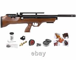 Hatsan FlashPupQE. 25 Cal PCP Air Rifle with Paper Targets and Pellets Bundle