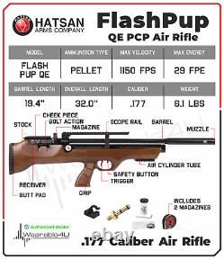 Hatsan FlashPupQE QuietEnergy QE PCP. 177 Caliber Air Rifle